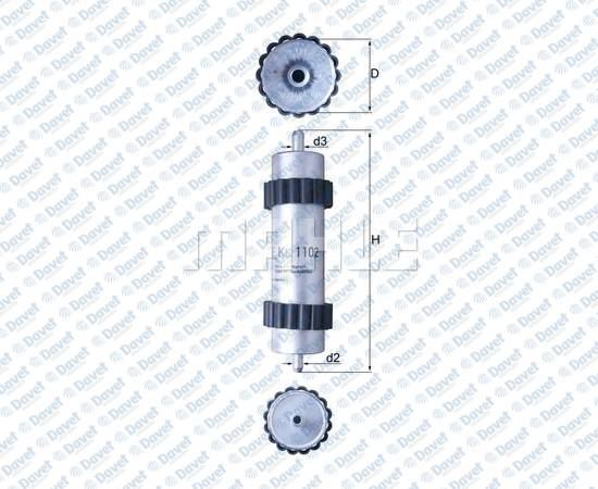 MAHLE KL1102 Yakit Filtresi A6 A7 2.0 3.0 Tdi 11->18